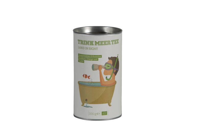 Trink Meer Tee Land in Sicht, aromatisierter Kräutertee - Sanddorn, Orange, Vanille